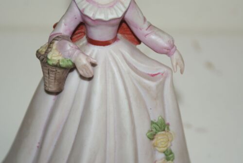 Musical Ceramic Lady with Basket Music Box - Picture 3 of 8