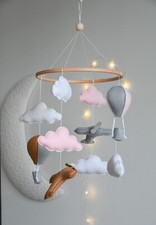 Airplane nursery baby mobile
