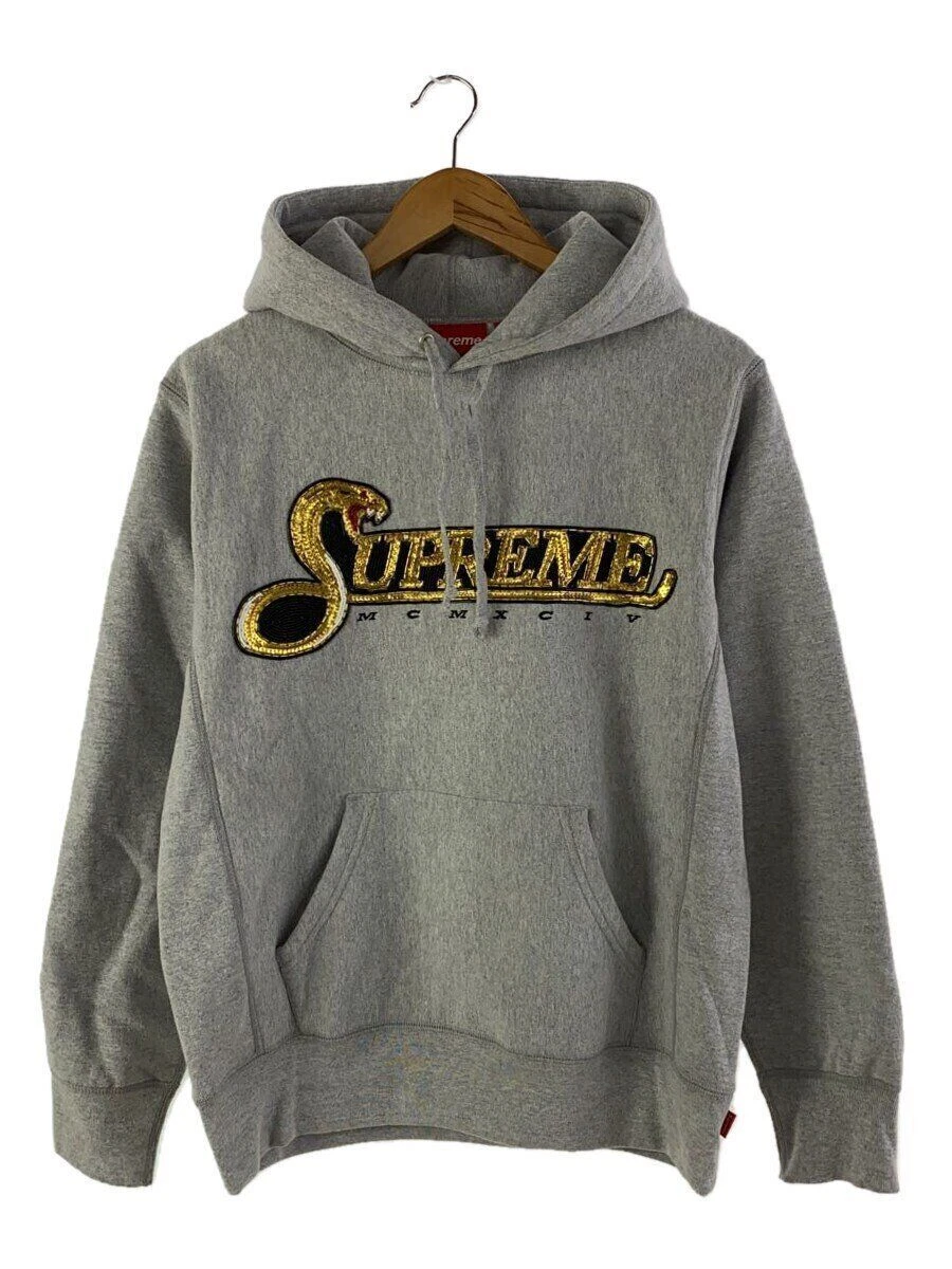 Sweat à capuche Supreme S coton gris occasion