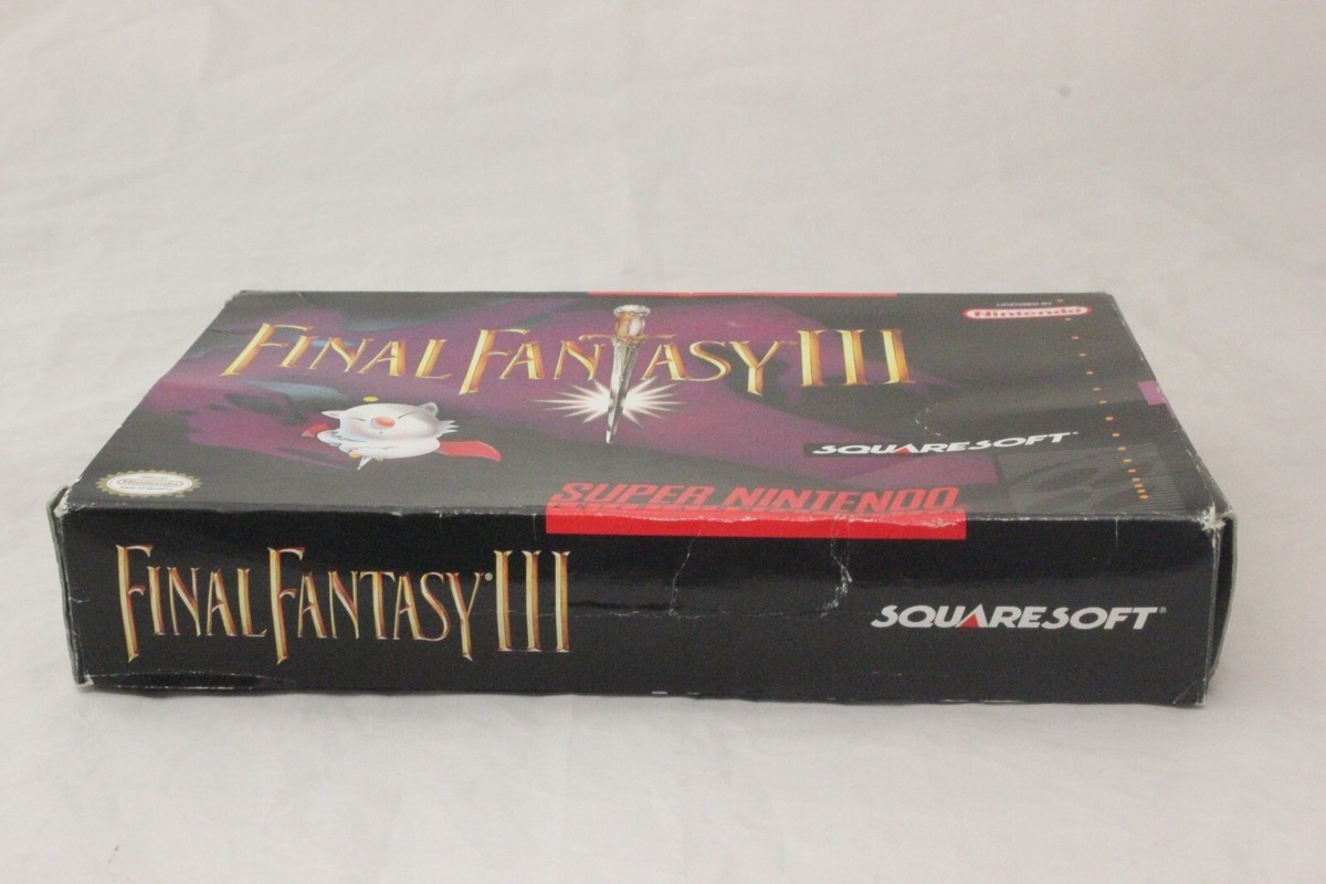 Final Fantasy III 3 (SNES) Complete in Box CIB with Map Final Fantasy III 3 (SNES) Complete in Box CIB with Map