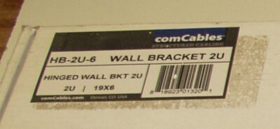 19'' Two Space 2U Steel Wall Mount Hinged Swing Out Patch Panel Bracket 6'' Depth