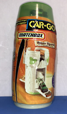 NEW Matchbox~Car Go Fun~Buried Treasure~Travel Play Set~Mattel Canister 2006