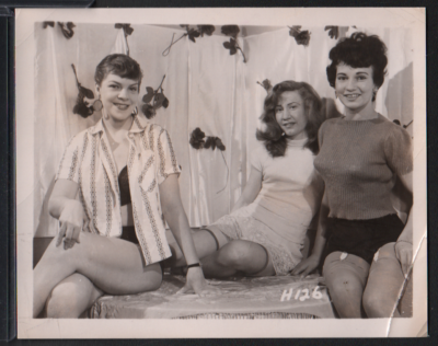 Vintage 1950s Pinup B&W Risque Photo 4
