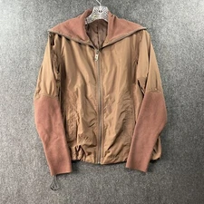 Bette & Court Swing Windbreaker Women's Small Brown Jacket Full Zip