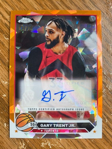 2023-24 Topps Chrome Sapphire Gary Trent Jr Auto Orange Refractor 5/25