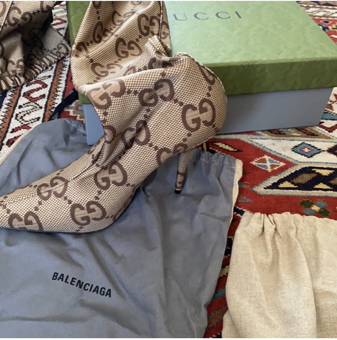 Gucci x Balenciaga The Hacker Project Thigh Boots Limited Edition 