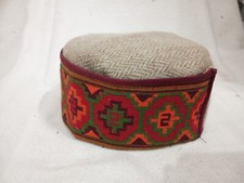 Himachal Cap 3.5" Border Design Multi color Pahari Topi Handcrafted Traditional