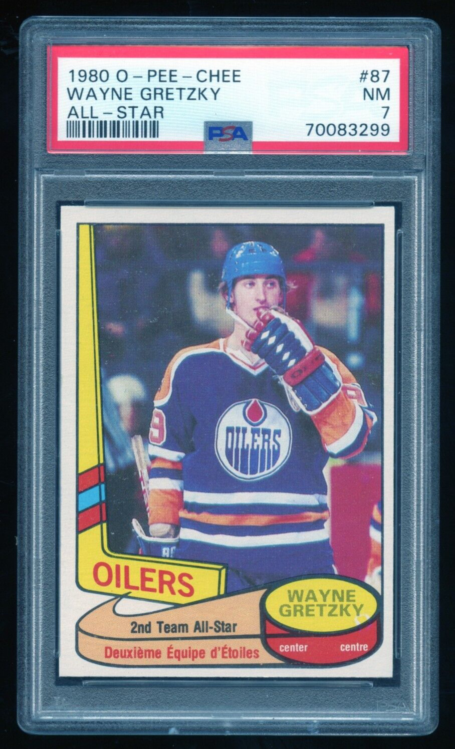 Wayne Gretzky AS2 1980-81 O-Pee-Chee #87 OPC Edmonton Oilers PSA 7 NM