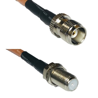 RG400 TNC FEMALE to F FEMALE RF Cable FAST-SHIP LOT