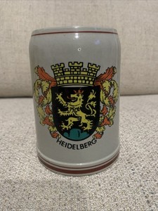 Vintage Heidelberg Stoneware Beer Stein w/Crest. 0.5L