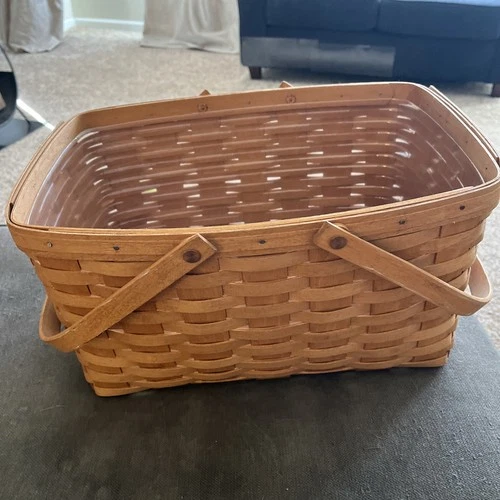 longaberger picnic basket Signed
