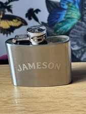 Jameson Mini Hip Flask Stainless Steel 2oz Whiskey
