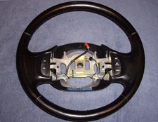 OEM FORD F150 F250 F350 TRUCK BLACK LEATHER STEERING WHEEL W/ CRUISE CONTROL