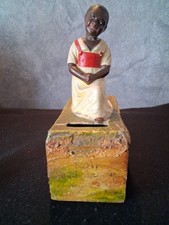 Original Alte Spardose Missionar Dose Wackelkopf Nickfigur