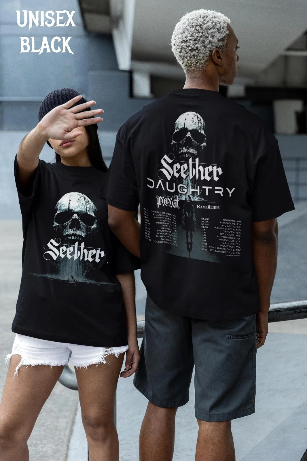 Seether 2025 Concert Rock Tour Band Tee Alternative Metal Double Sided T-Shirt