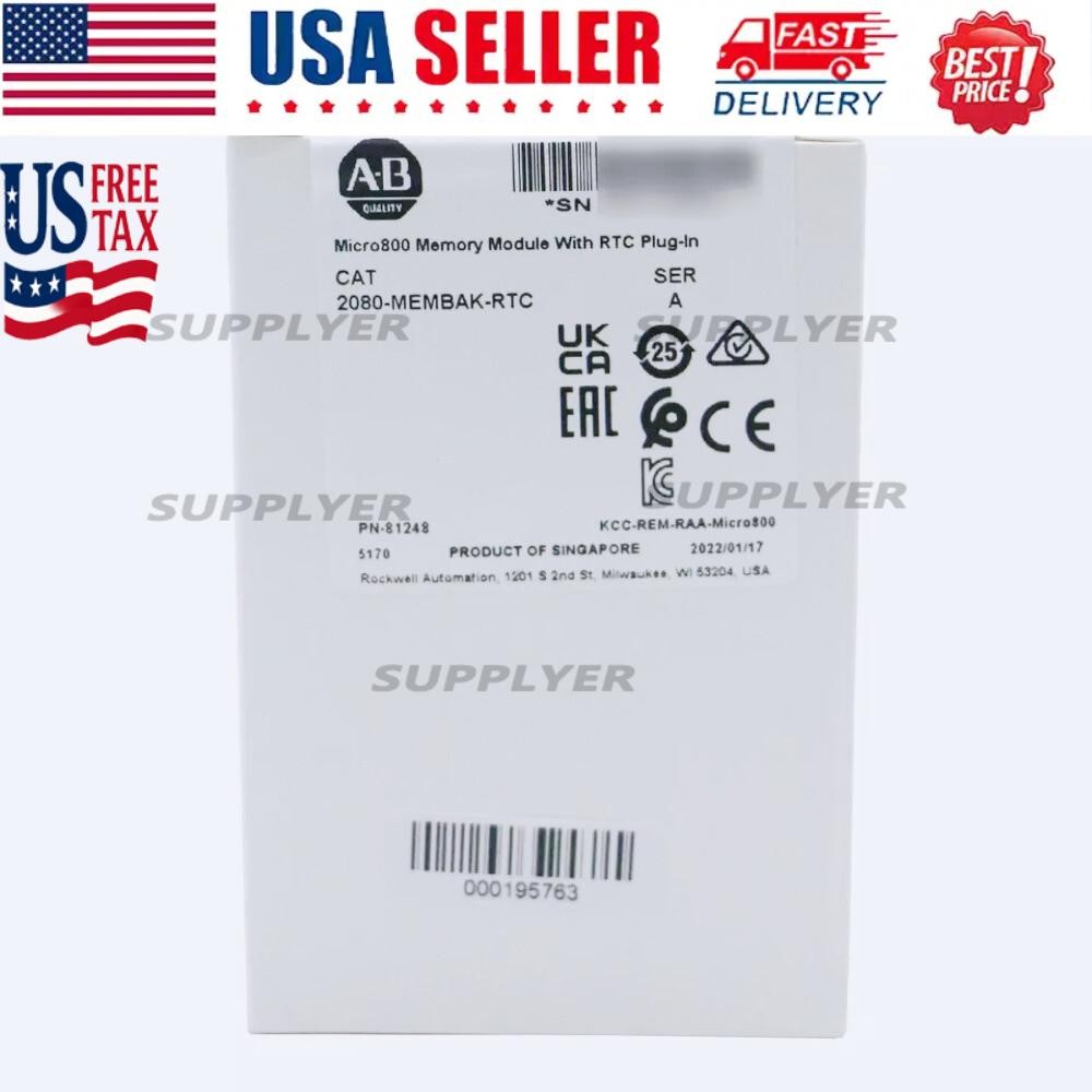 New Allen Bradley 2080-MEMBAK-RTC In Stock Memory Plug In Module 2080MEMBAKRTC
