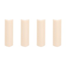 4Pcs Self Adhesive Baseboard Corner Block, 0.55"x2.17" Corner Protector, Apricot