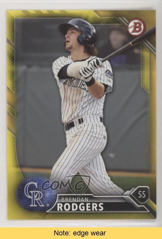 2016 Bowman Prospects Yellow Brendan Rodgers #BP100 READ 3c7