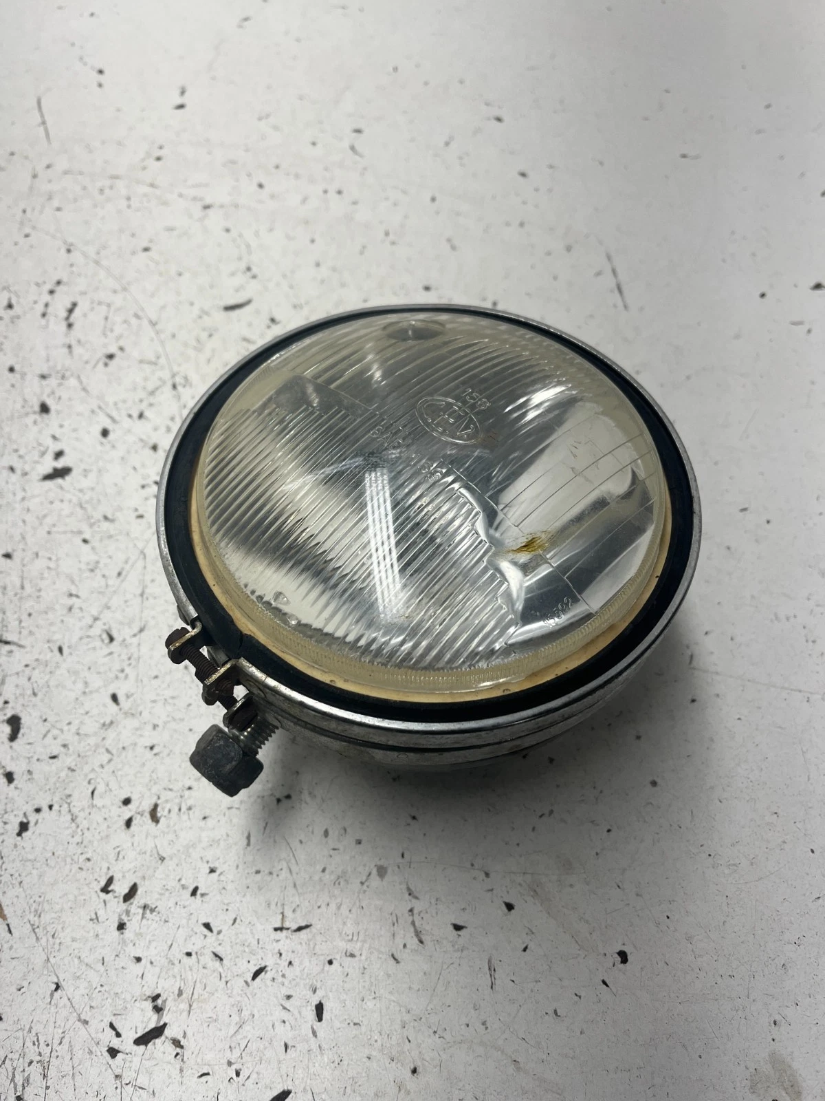 74 1974 Harley Davidson SR100 Sr 100 Baja OEM Head Light Pod Bucket Bezel READ