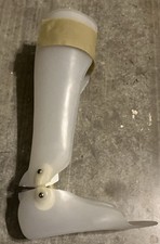 Drop Foot Hinged AFO Right Ankle Foot Orthosis Molded White Plastic