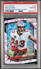 2025 Panini Prizm - Mike Evans #225 Choice Cherry Blossom Prizm /15 PSA 10 Gem..