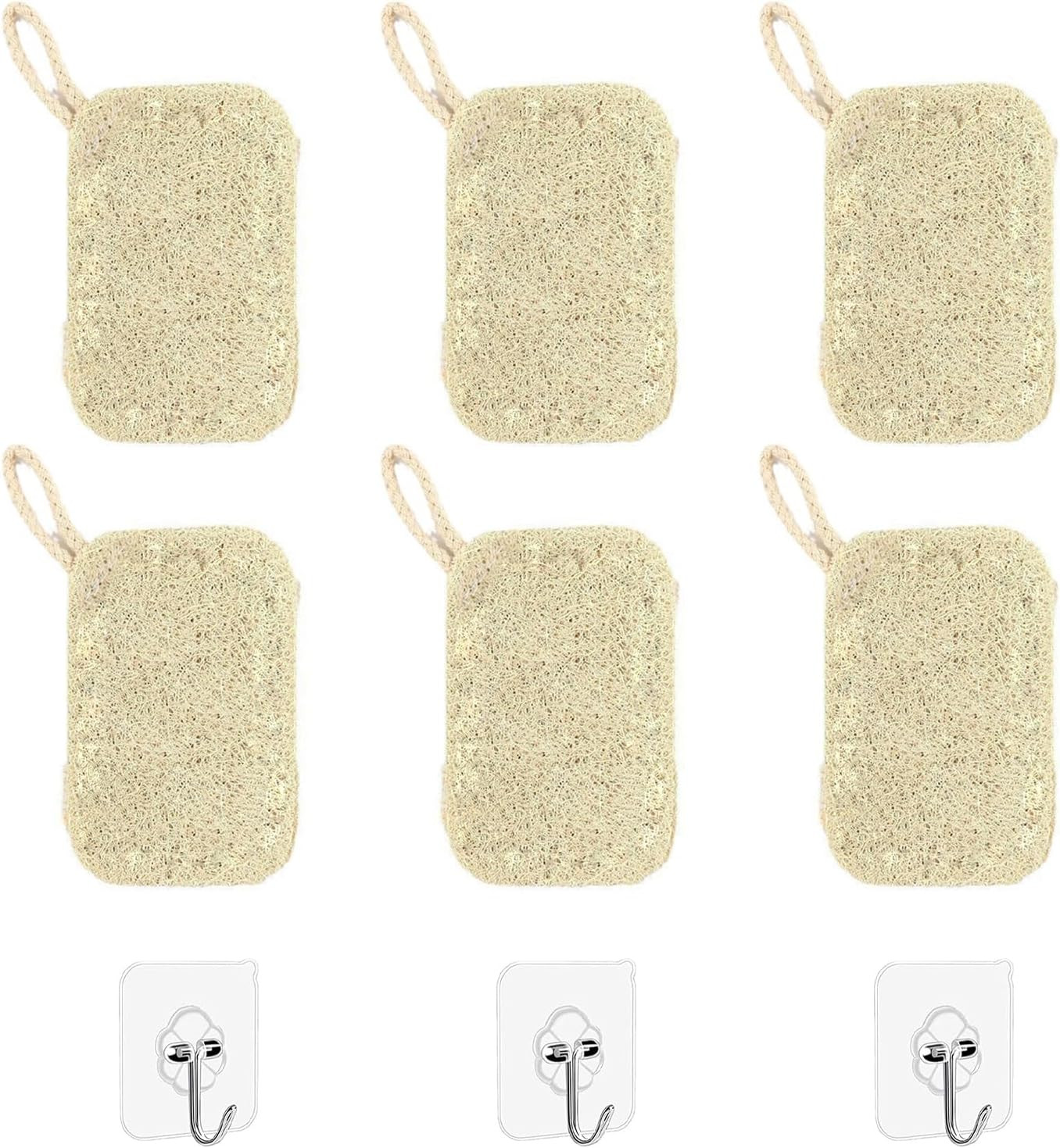 Luffa Schwamm Küche 6st Spültuch Aufhängeband Gurke Reinigen