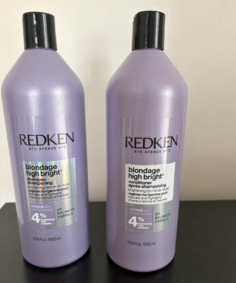 Redken Blondage High Bright Shampoo & Conditioner Set Vitamin C pH Balanced 33.8