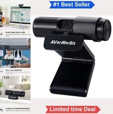 Full HD 1080P USB Webcam Privacy Shutter Dual Microphone 360 Swivel For