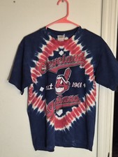 VTG Single stitch Vintage Cleveland Indians T Shirt Tie Dye Men's M