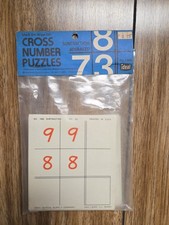 Vintage Ideal School Supply Company Math Cross Number Puzzle No.7895 VGM