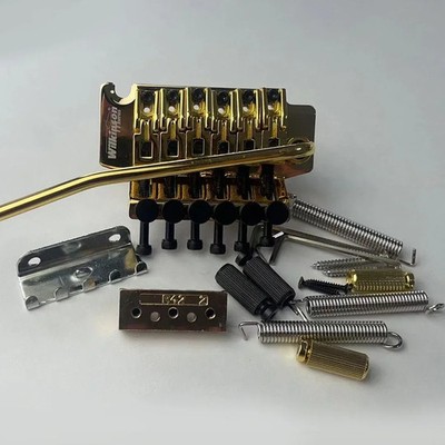 Wilkinson WODL1 42mm R2 bridge with dual-locking tremolo system, black nut.