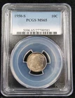 1950 S 10C Roosevelt Dime PCGS MS65 TONED #7610