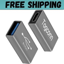 USB C to USB 3.0 Adapter 2 Pack ,USB Type-C Female to USB A Female Coupl...