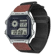 Casio 18mm Rugged Nylon Sports Watch Band Strap for AE, MRW, SGW, W Series
