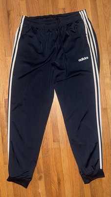 Adidas Men's 3 Stripes Tricot Regular Tapered Lightweight Track Pants Blue L