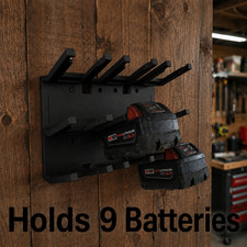 Fits Milwaukee M18 Battery Wall Mount Holder Black 1 Organizer