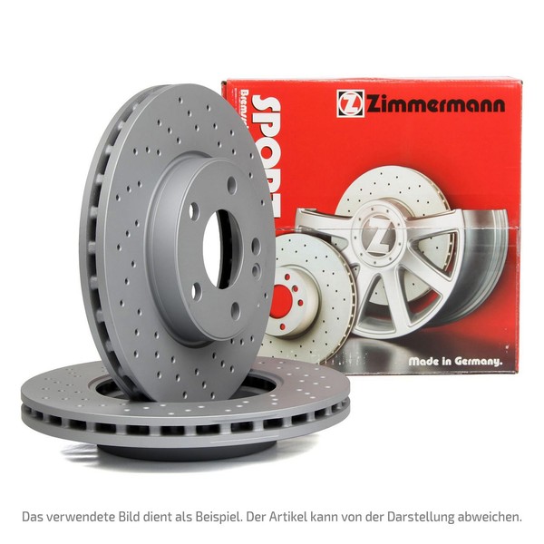 Zimmermann Sport Bremsscheiben Satz FüR Renault Laguna 3 Megane 3 Scenic 3 Vorne-image