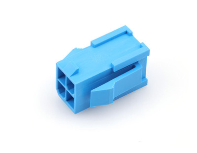 Genuine Molex Mini-Fit Jr 4-Way Plug Panel Mount BLUE 469930440 100-Pack