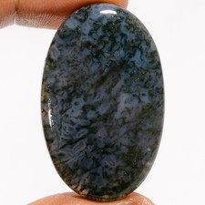 100 Natural Moss Agate Oval Shape Cabochon Gemstone 52 Ct. 40X25X6 mm UG-2336