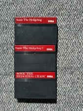 Master System SONIC THE HEDGEHOG x3 CARTS Games 1 + 2 + Chaos PAL (Works in US)