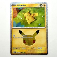 Carta Pikachu 027/128 05/30 Asako Ito Pokémon 30° Anniversario ITA Holo NM 30C 