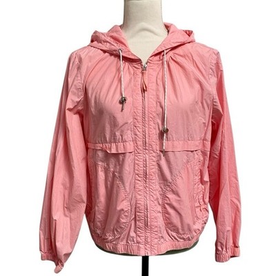 Anthropologie ett:twa Women s Pink Lightweight Cotton Hooded Jacket Sz Small