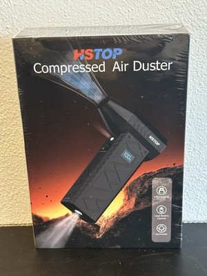 HSTOP Compressed Air Blower Duster Turbo Fan with Flashlight