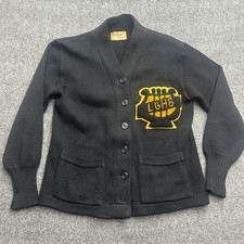 Vintage Stadium Sportswear Cardigan M/L 50s Letterman Varsity Shaker Sweater
