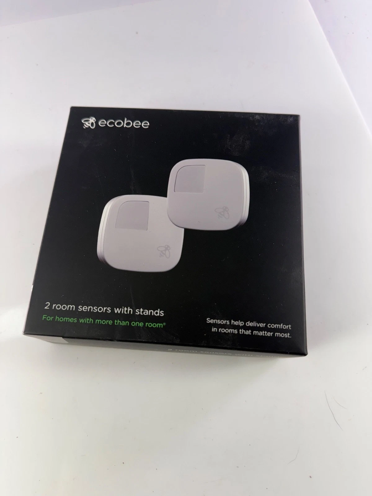 Ecobee Room Sensor 2 Pack EB-RSE3PK2-01 White Smart Thermostat Open Box