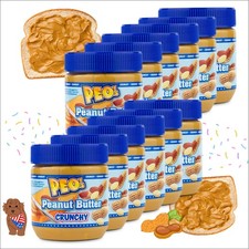 PEOs Peanut Butter 12 x 350g Erdnussbutter Cr...