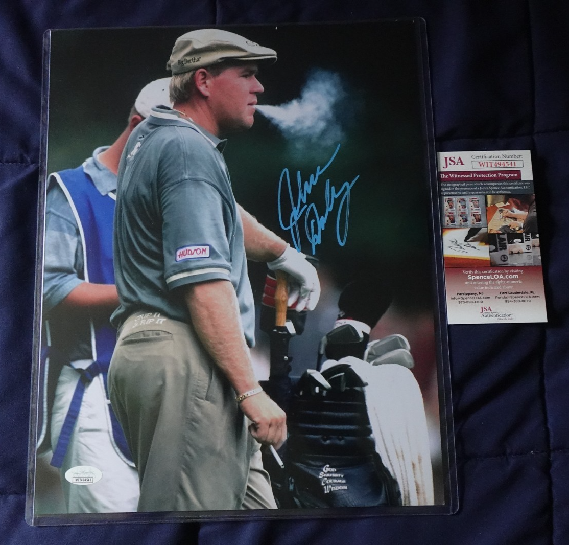 Arnold Palmer Autographed Signed John Daly 11x14 Photo Professional PGA Golf Hall of Famer JSA COA 