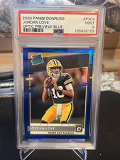 2020 Panini Donruss Jordan Love Optic Preview Blue /125 # P304 PSA 9