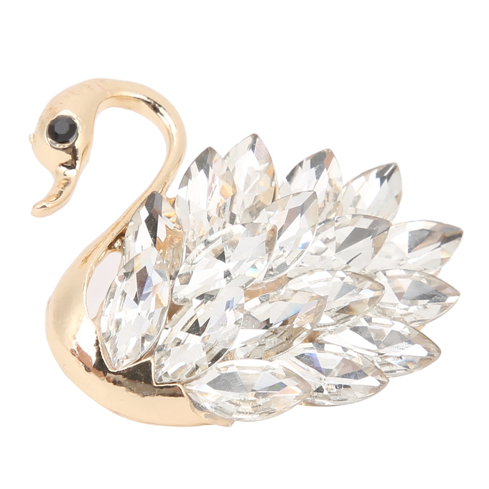 (gold)Swan Brooch Women Brooch Swan Shape Personalized Elegant Lapel Pin For