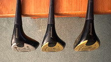 John Letters Persimmon Wood Set 3 Clubs B-7 Graphite Shafts Regular Flex